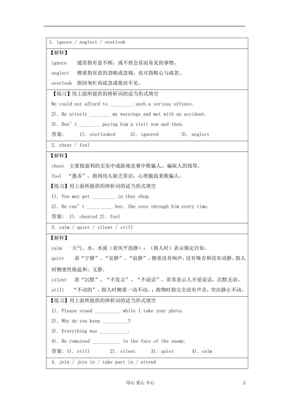 甘肃省金昌市第一中学高一英语《Unit 1 Friendship》单元重点学案_第2页