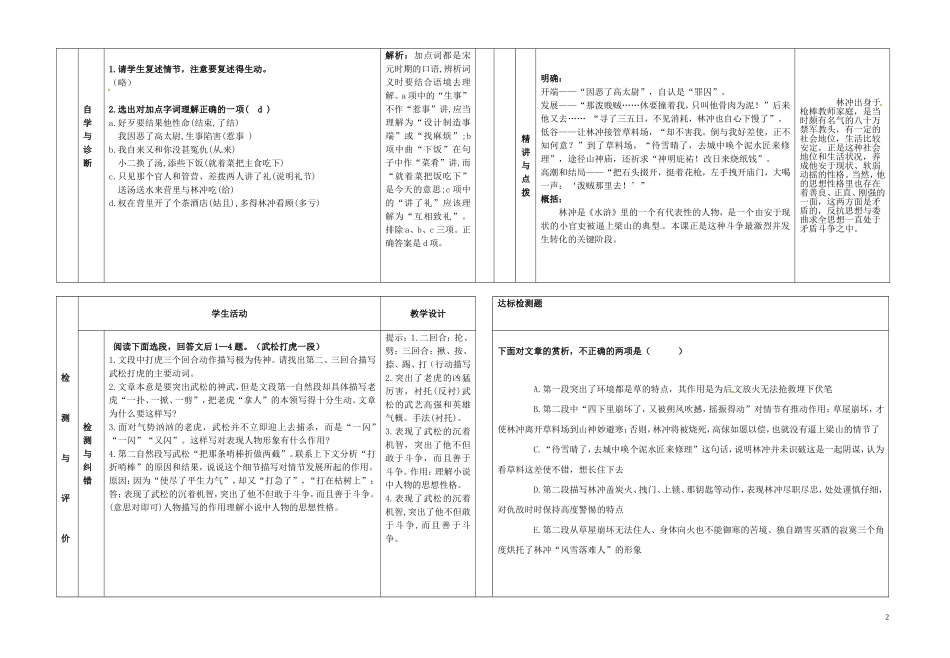 甘肃省金昌市第一中学高中语文《林教头风雪山神庙》导学案2 新人教版必修5_第2页