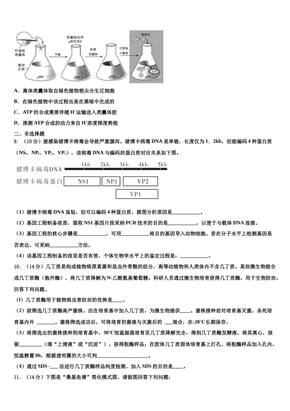北京市首师大附中高三六校第一次联考生物试卷含解析_第3页