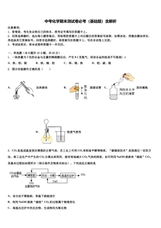 北京师范大亚太实验校中考联考化学试卷含解析