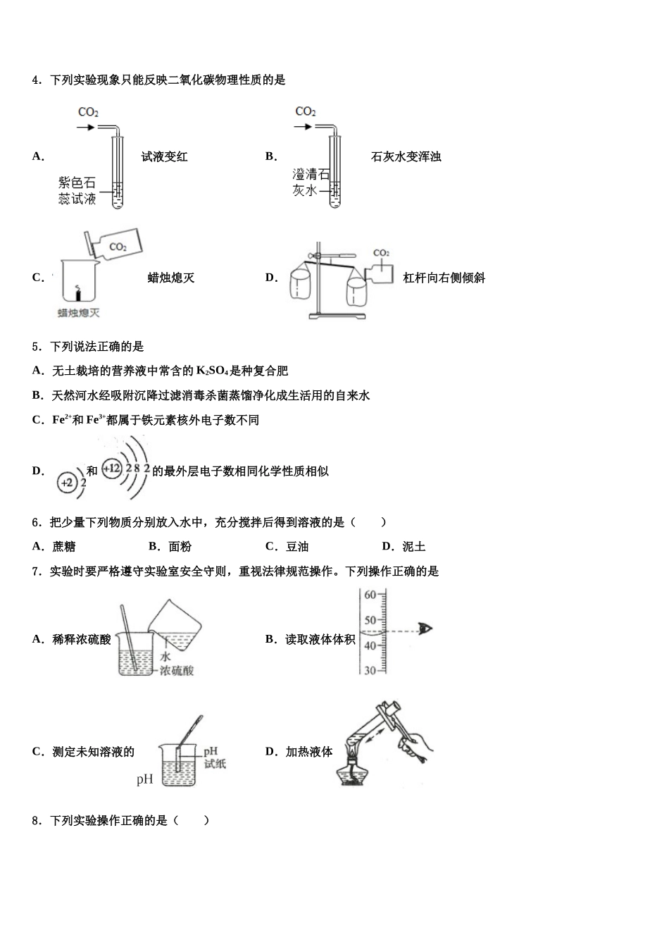 北京师范大朝阳附属中学中考化学最后冲刺模拟试卷含解析_第2页