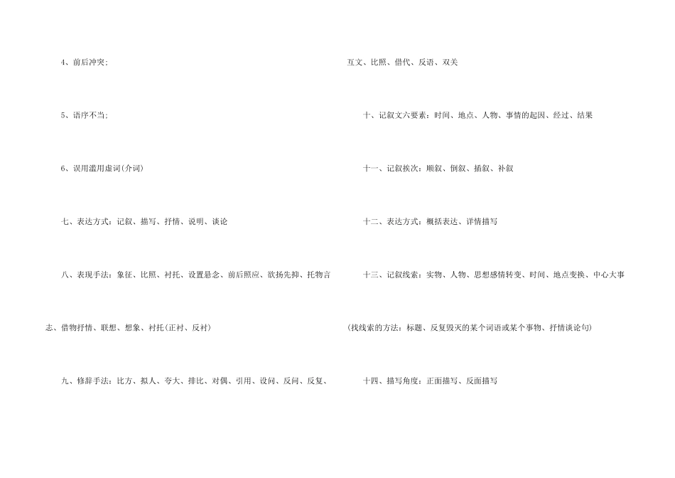 北师大版小升初语文复习知识点_第2页