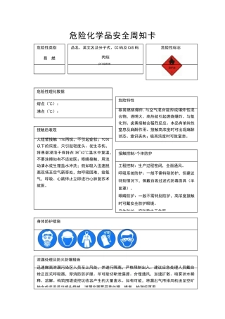 危险化学品安全周知卡--MSDS