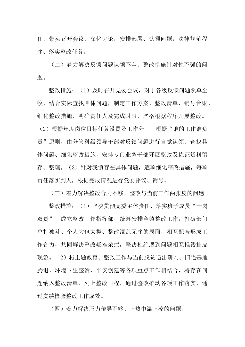 县委专项整治巡视巡察整改存在问题工作方案_第2页