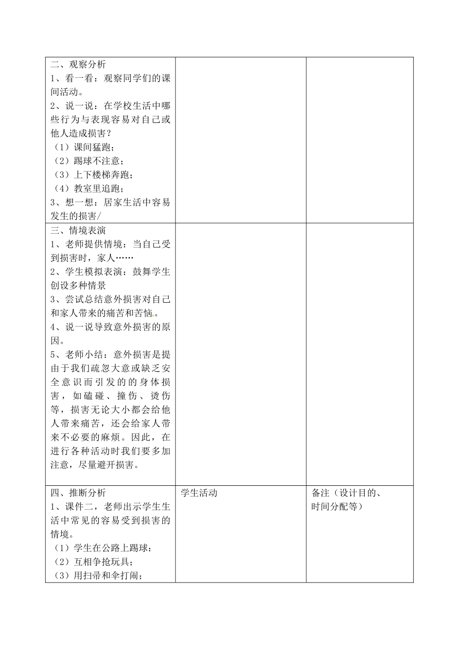 吉林省四平市第十七中学八年级劳动与技术-1-自我保护教案_第2页