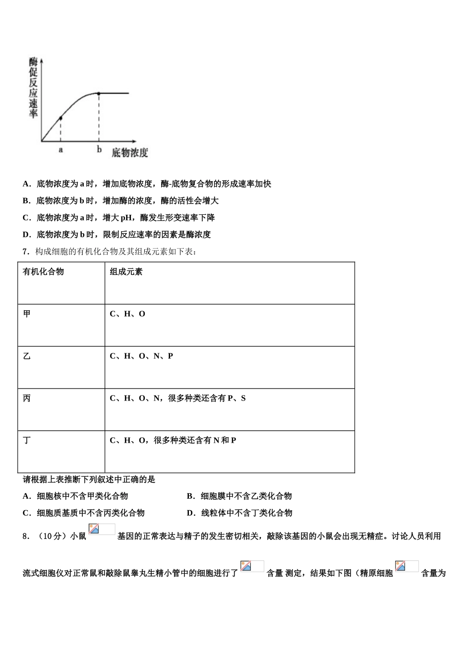 吉林省梅河口市第五中学高考压轴卷生物试卷含解析_第3页