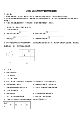 吉林省海门市中考试题猜想化学试卷含解析