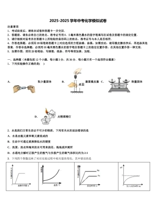 吉林省白城市通榆县中考化学模拟预测试卷含解析