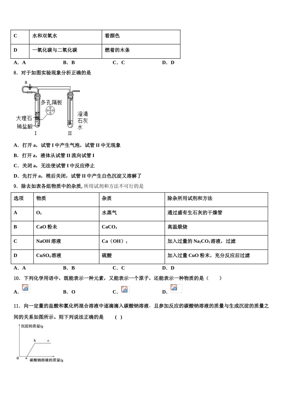 吉林省白山长白县联考中考化学最后冲刺模拟试卷含解析_第3页