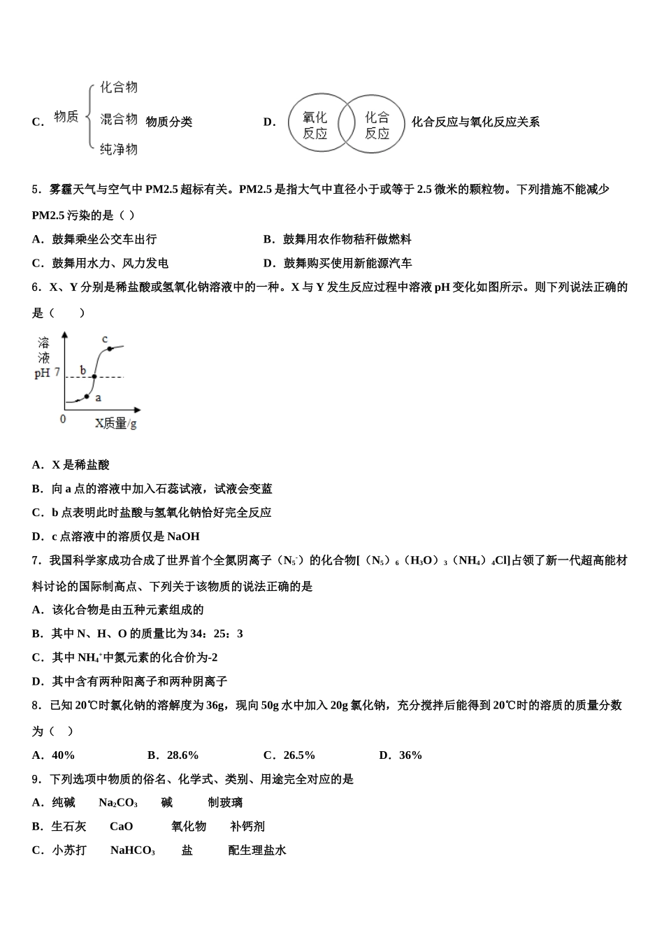 吉林省白山长白县联考中考联考化学试题含解析_第2页