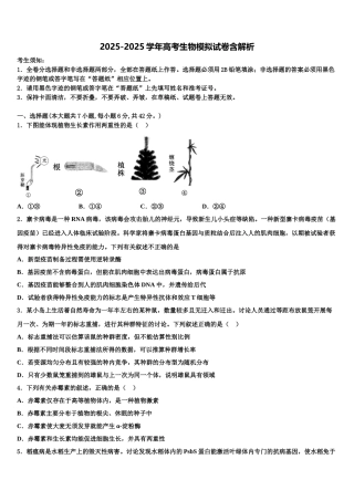 吉林省蛟河市朝鲜族中学高三第六次模拟考试生物试卷含解析
