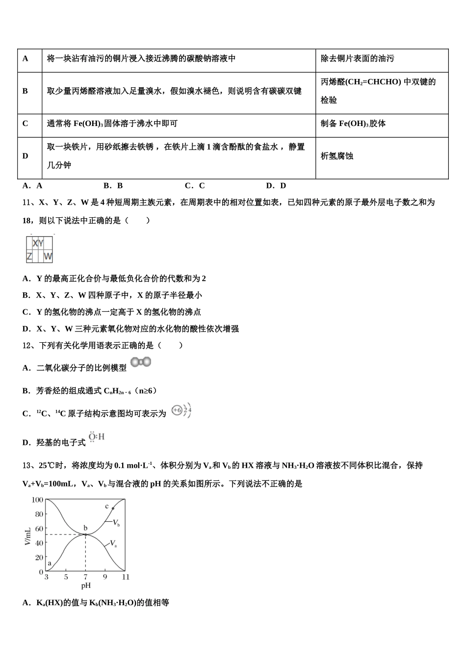 吉林省通榆县一中高考考前提分化学仿真卷含解析_第3页