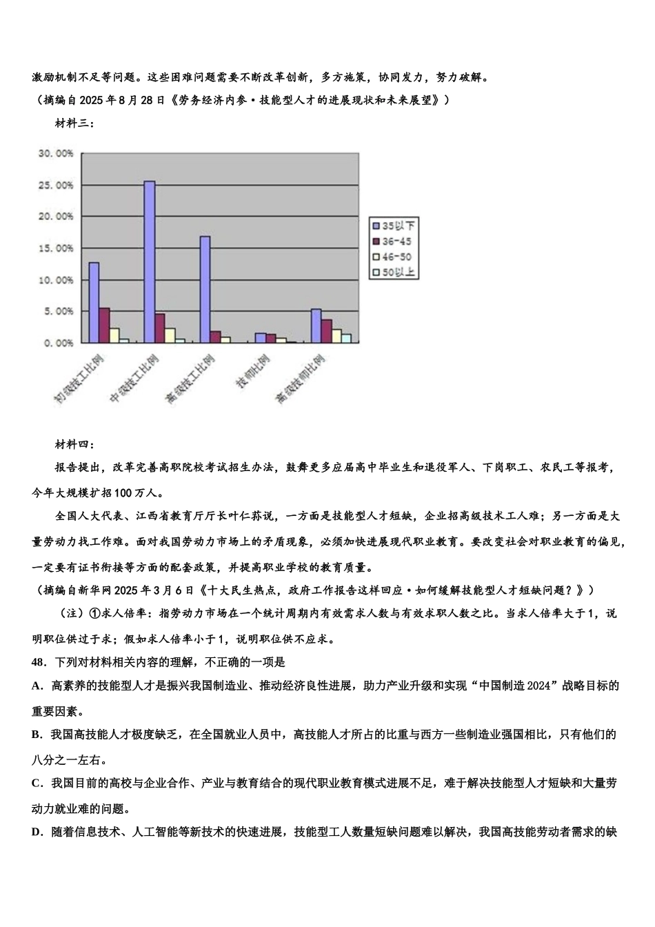 吉林省长春市榆树市一中高三考前热身语文试卷含解析_第2页