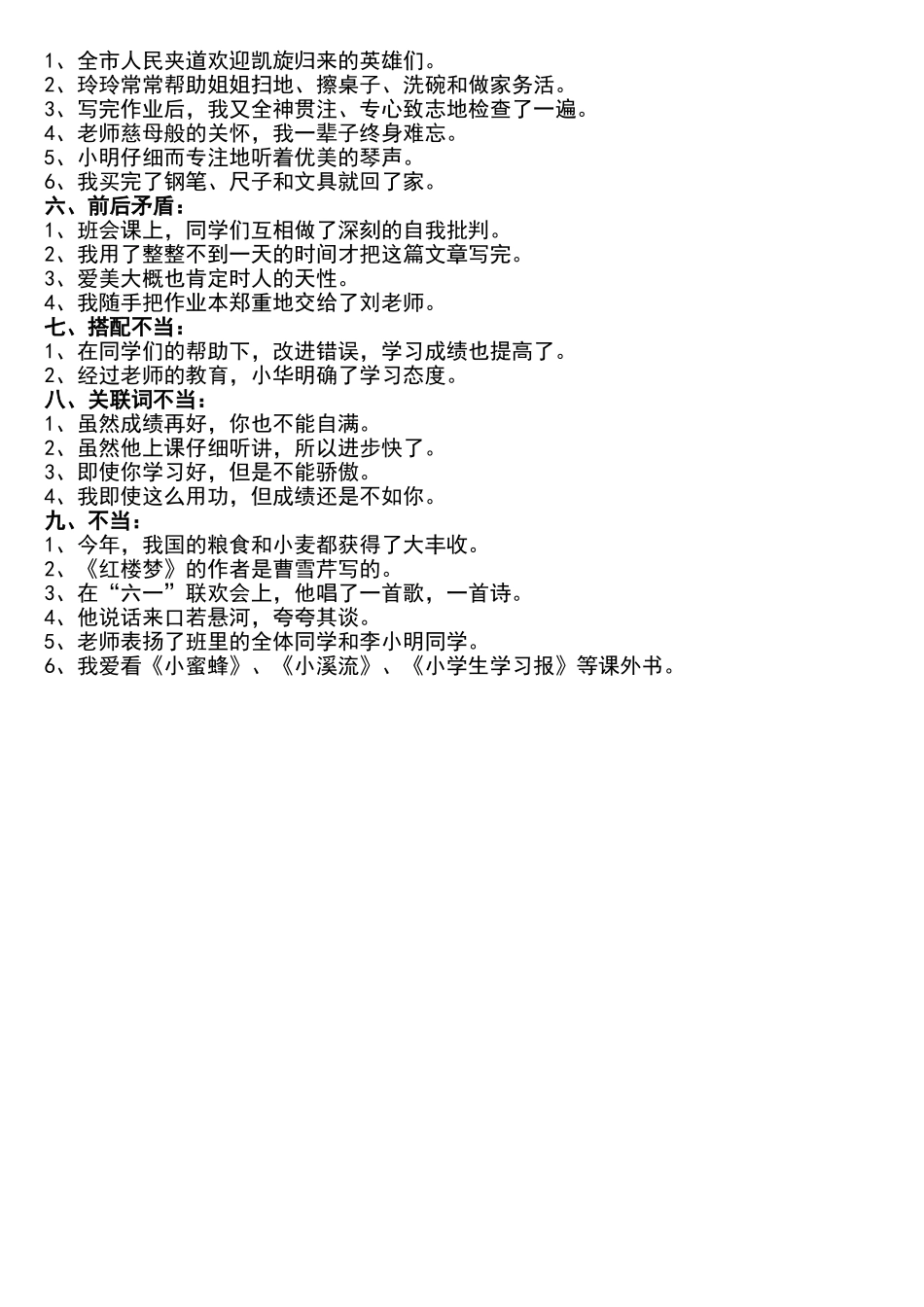 四年级常用病句分类_第2页