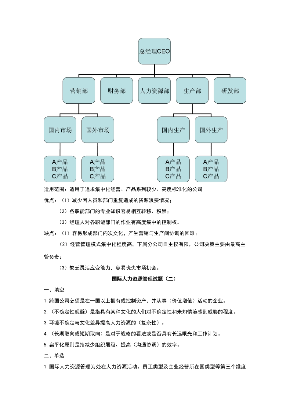 国际人力资源管理试题及答案_第3页
