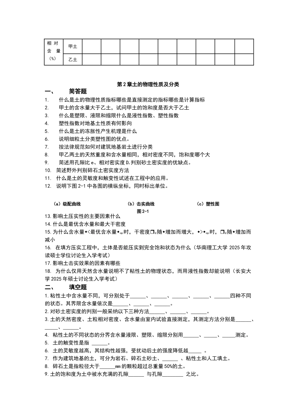 土力学经典试题及答案_第3页