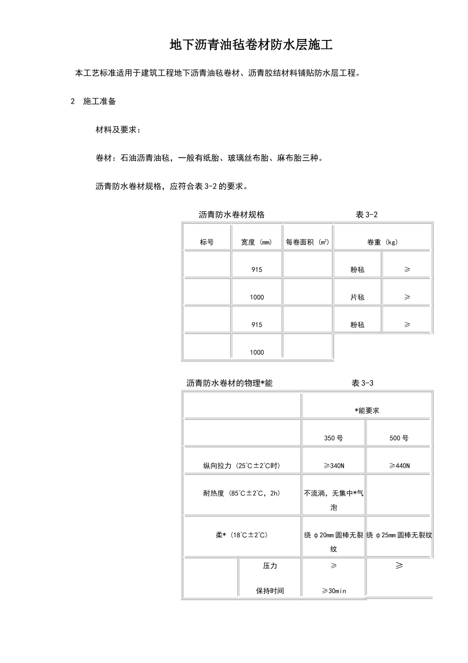 地下沥青油毡卷材防水层施工_第1页