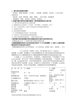 大学微生物期末复习