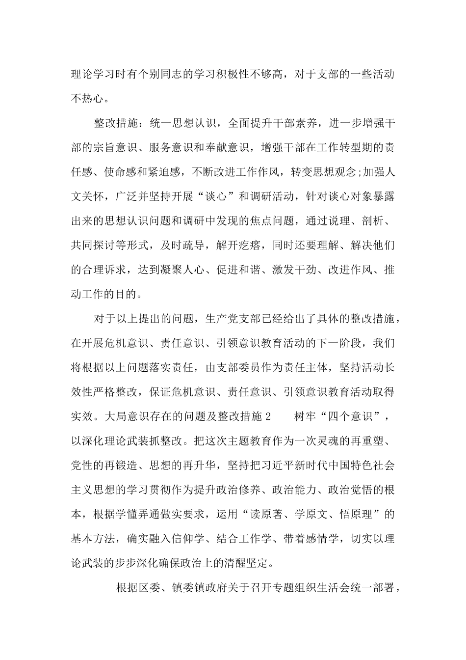 大局意识存在的问题及整改措施_第3页