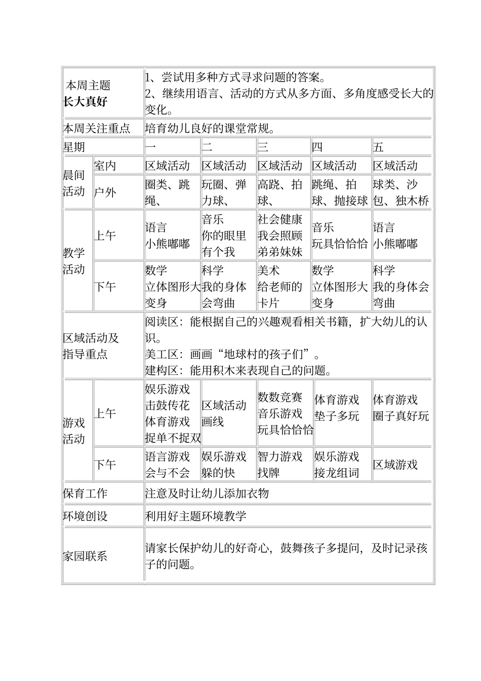 大班周计划表_第3页