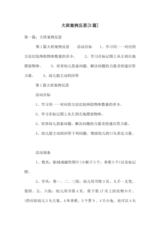 大班案例反思