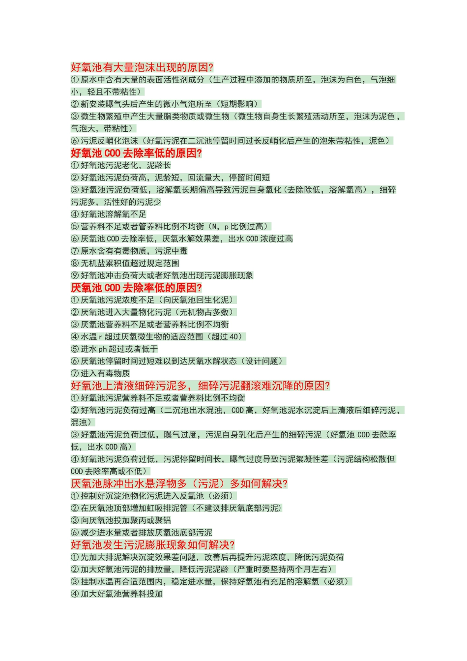 好氧池常见问题及解决方案56525_第2页