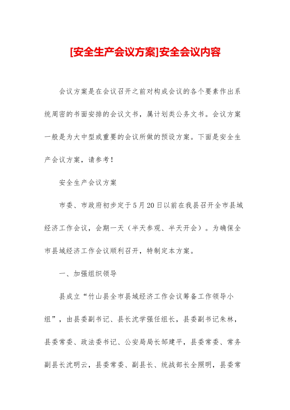 安全会议内容_第1页