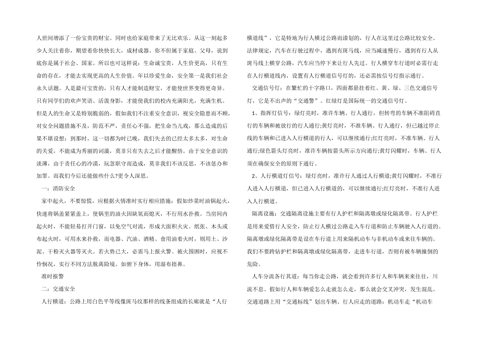 安全教育主题班会ppt教案_第3页