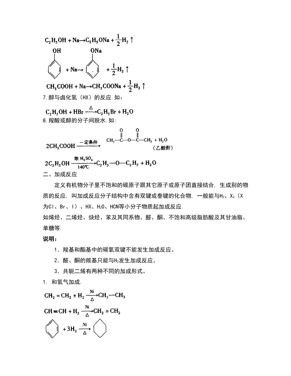 完全版有机化学反应类型小结_第3页