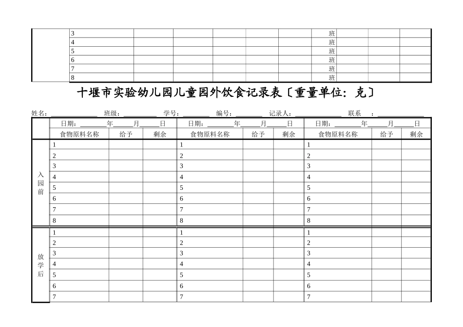 实验幼儿园儿童园内饮食记录表_第3页