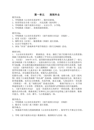 小学二年级下学期音乐教案