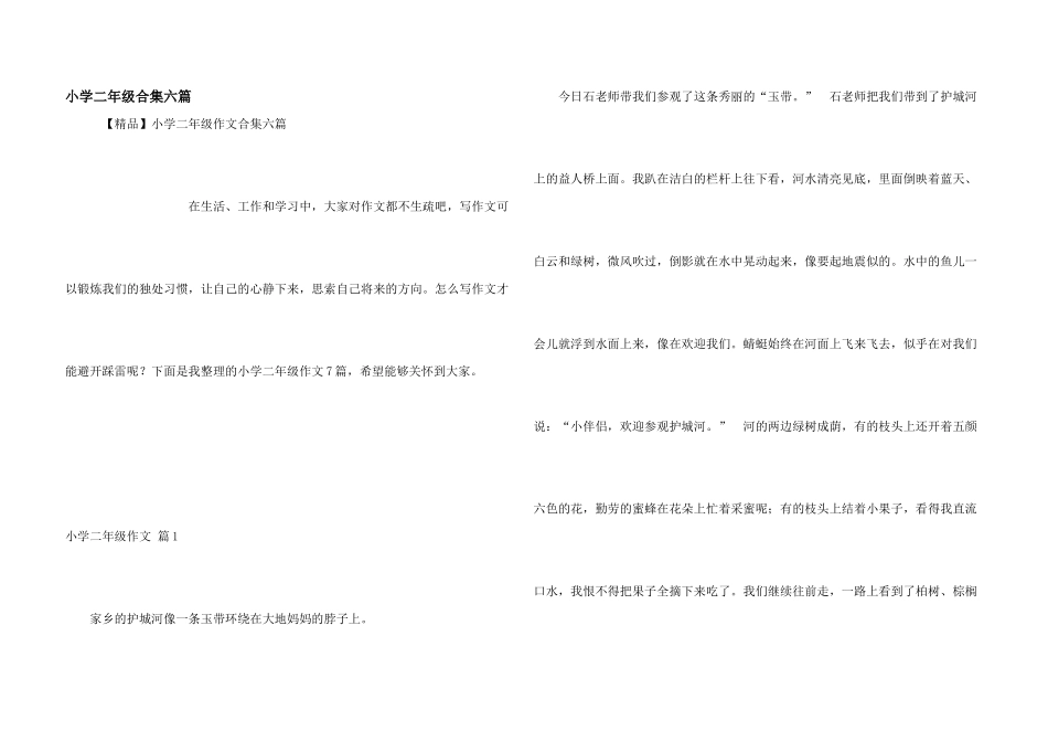 小学二年级合集六篇_第1页