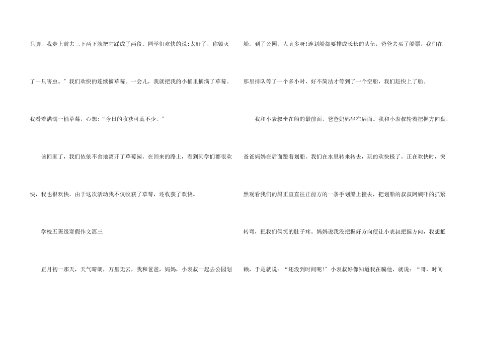 小学五年级寒假五篇2025_第3页