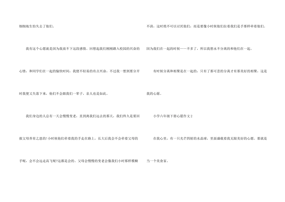 小学六年级下册心愿_第2页