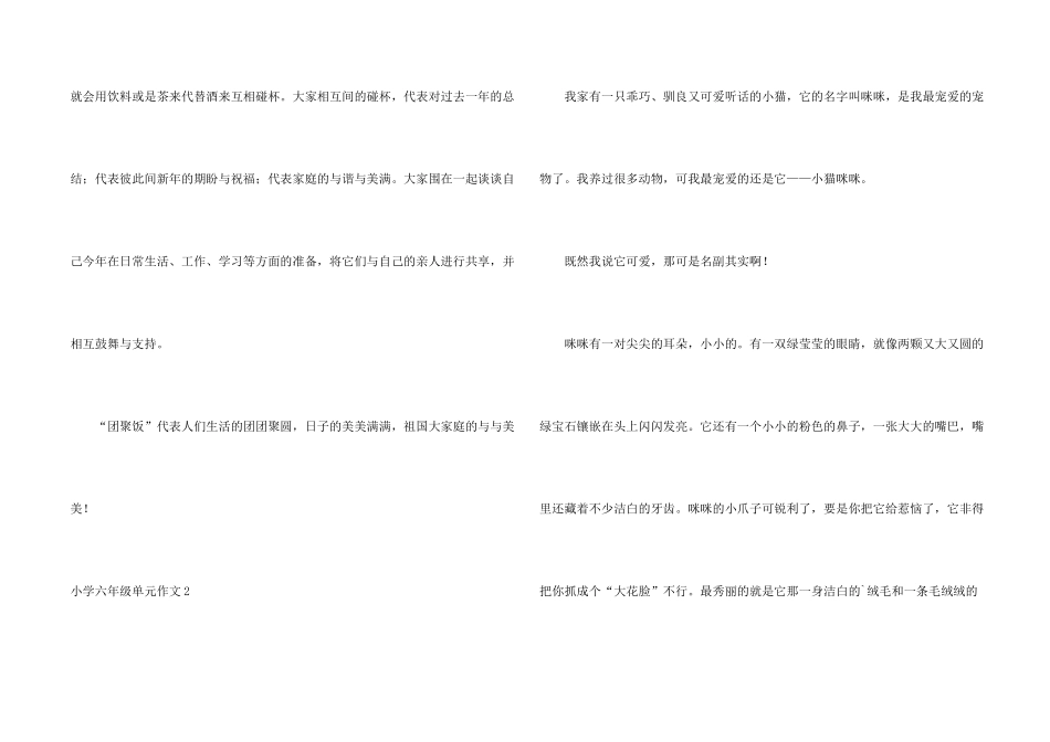 小学六年级单元_第2页
