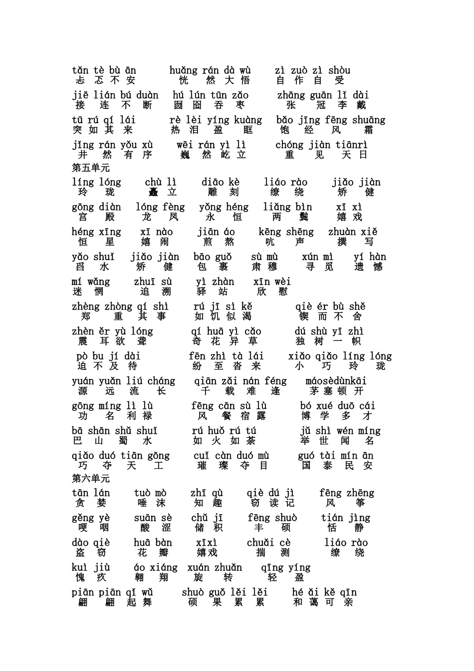 小学六年级语文S版复习资料_第3页