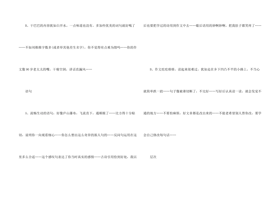 小学四年级优秀评语_第2页