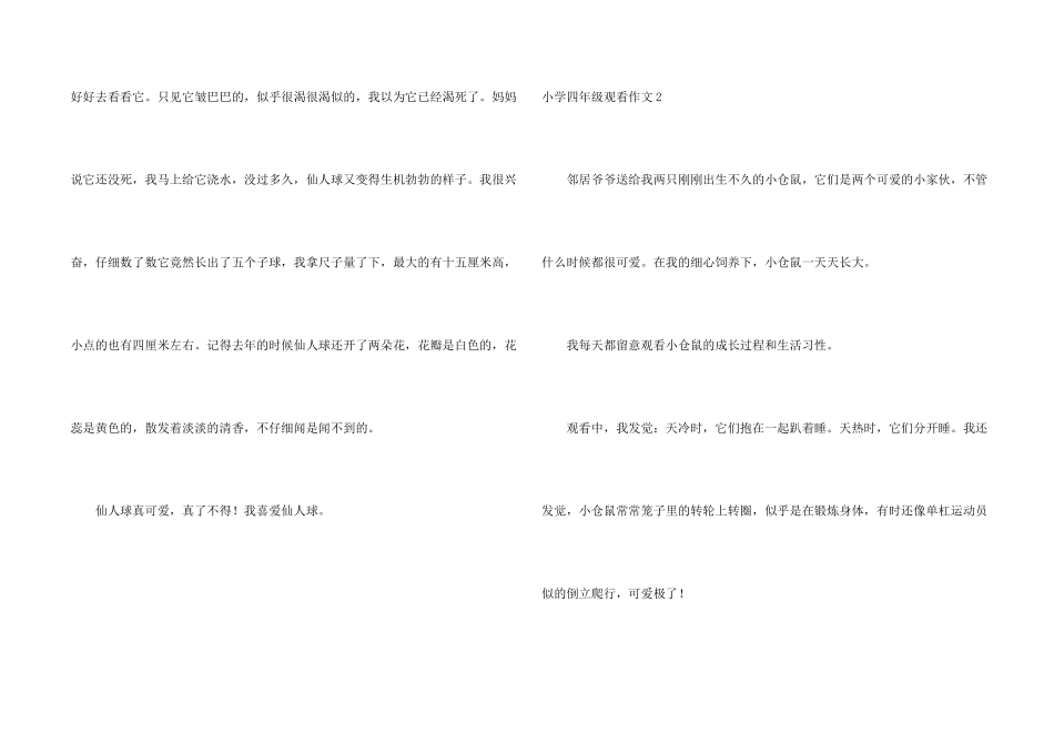 小学四年级观察_第2页