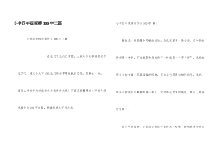 小学四年级观察300字三篇