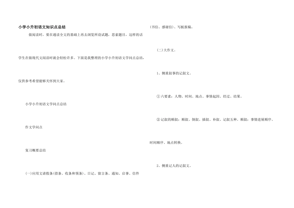 小学小升初语文知识点总结_第1页
