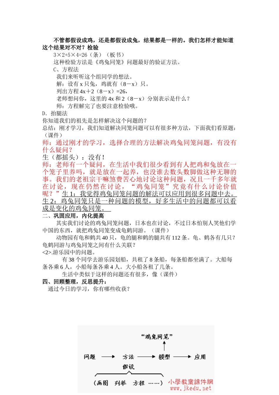 小学数学六年级上册《鸡兔同笼》_第2页