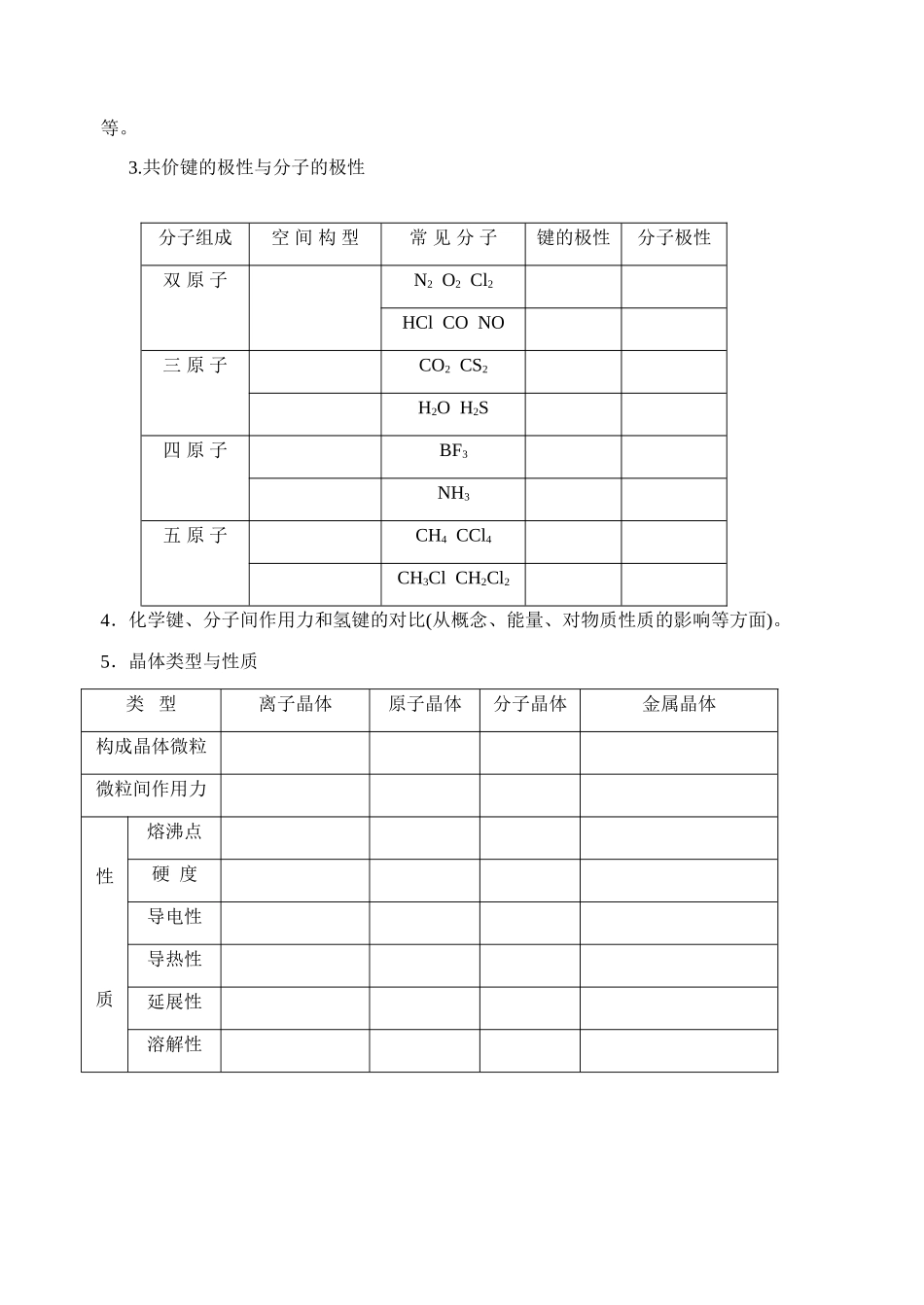 第13讲 化学键与晶体类型_第3页
