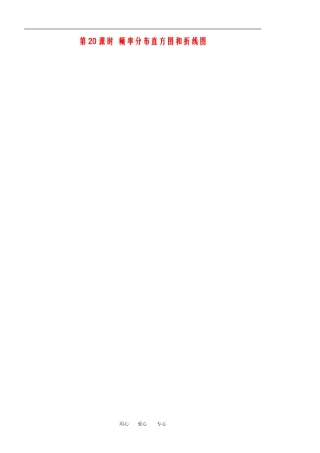 第5课时 频率分布直方图和折线图