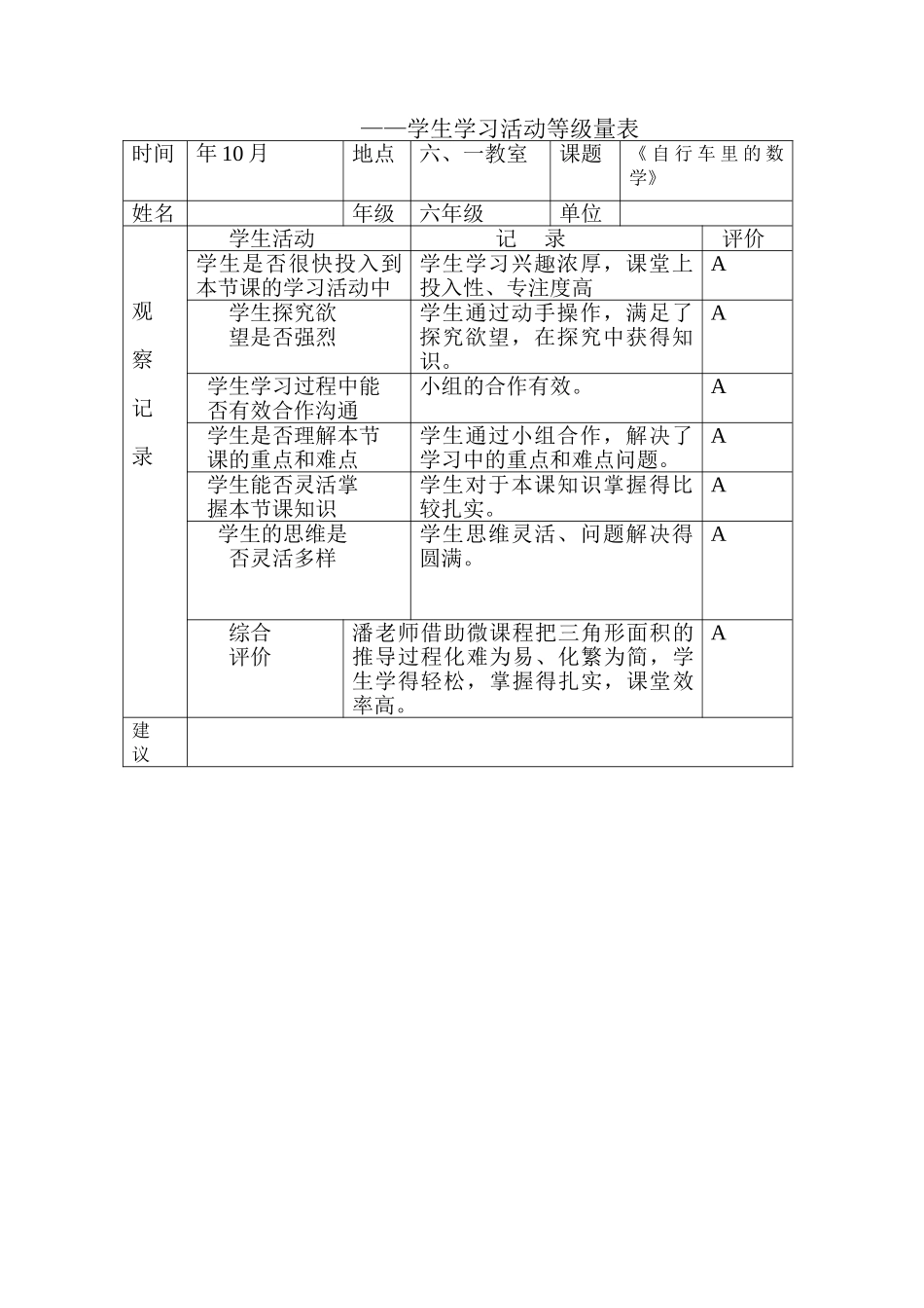 小学数学课堂教学观察_第2页