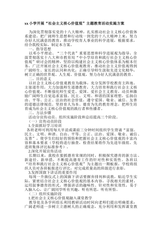 小学深入开展“社会主义核心价值观主题班会课”方案