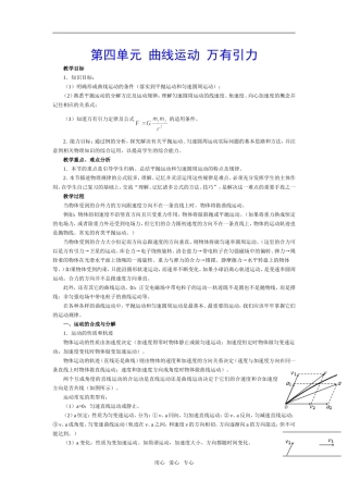 第四单元 曲线运动 万有引力