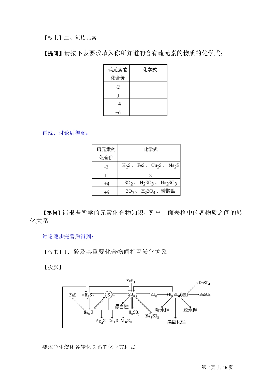 第二轮复习教案 氧族元素_第2页