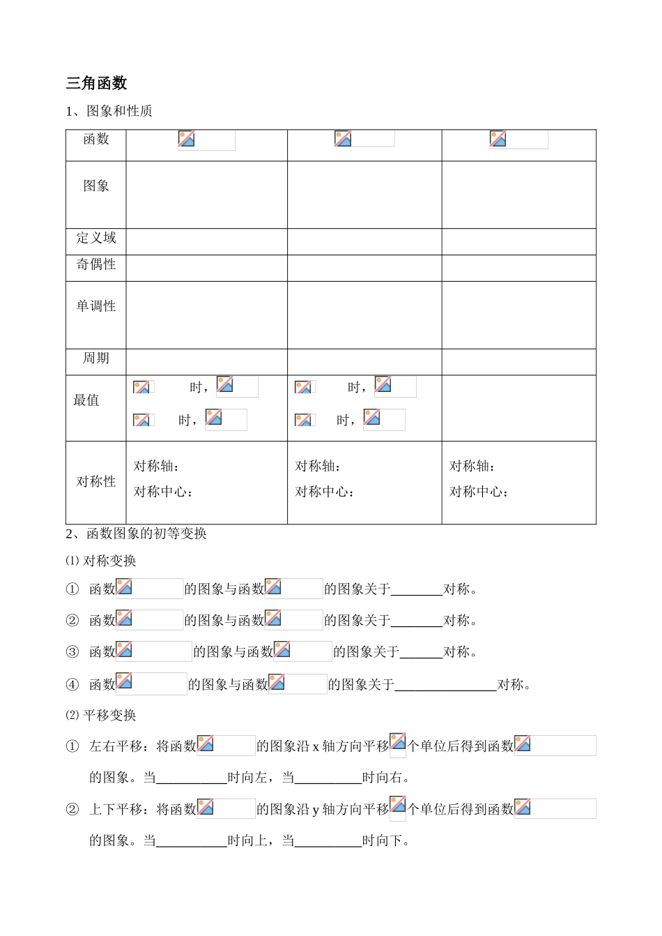 第四章 三角函数——知识要点复习_第2页