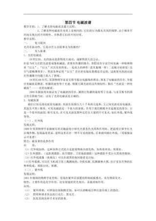 第三章第四节 电磁波谱