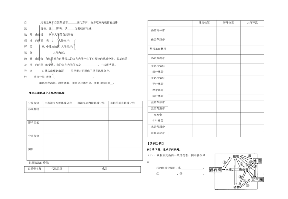 第五章   自然地理环境的整体性和差异性（学案_第2页